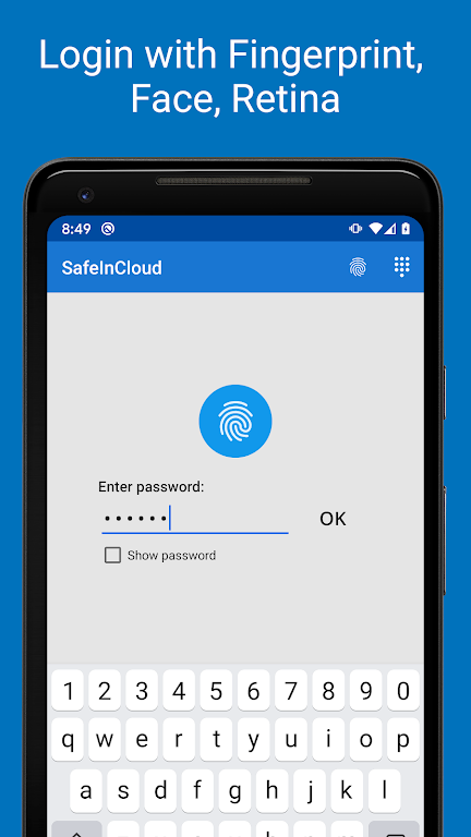 Password Manager SafeInCloud 1 Captura de pantalla 1