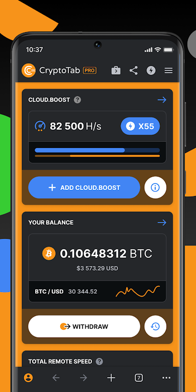 CryptoTab Browser Pro Level スクリーンショット 2