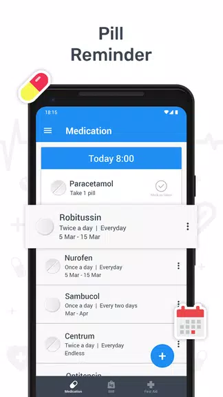 Health tracker & Pill Reminder Screenshot 3