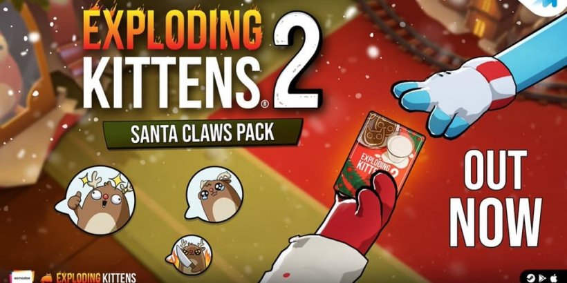 Exploding Kittens 2 gets festive with the new Santa Claws expansion