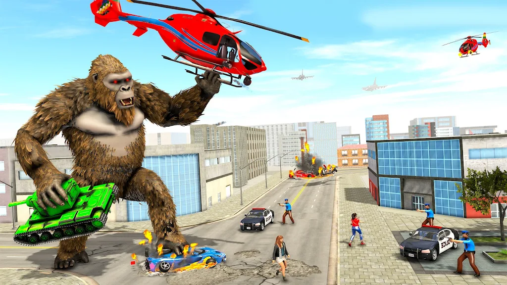 Angry Gorilla Attack City Sim स्क्रीनशॉट 3