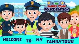 My Family Town - City Police Captura de pantalla 1