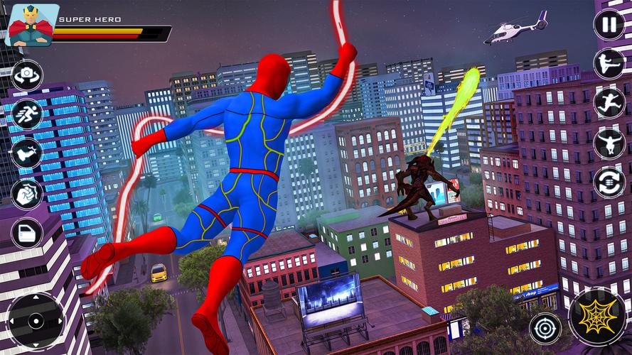 Spider Flying Rope Hero Games スクリーンショット 2