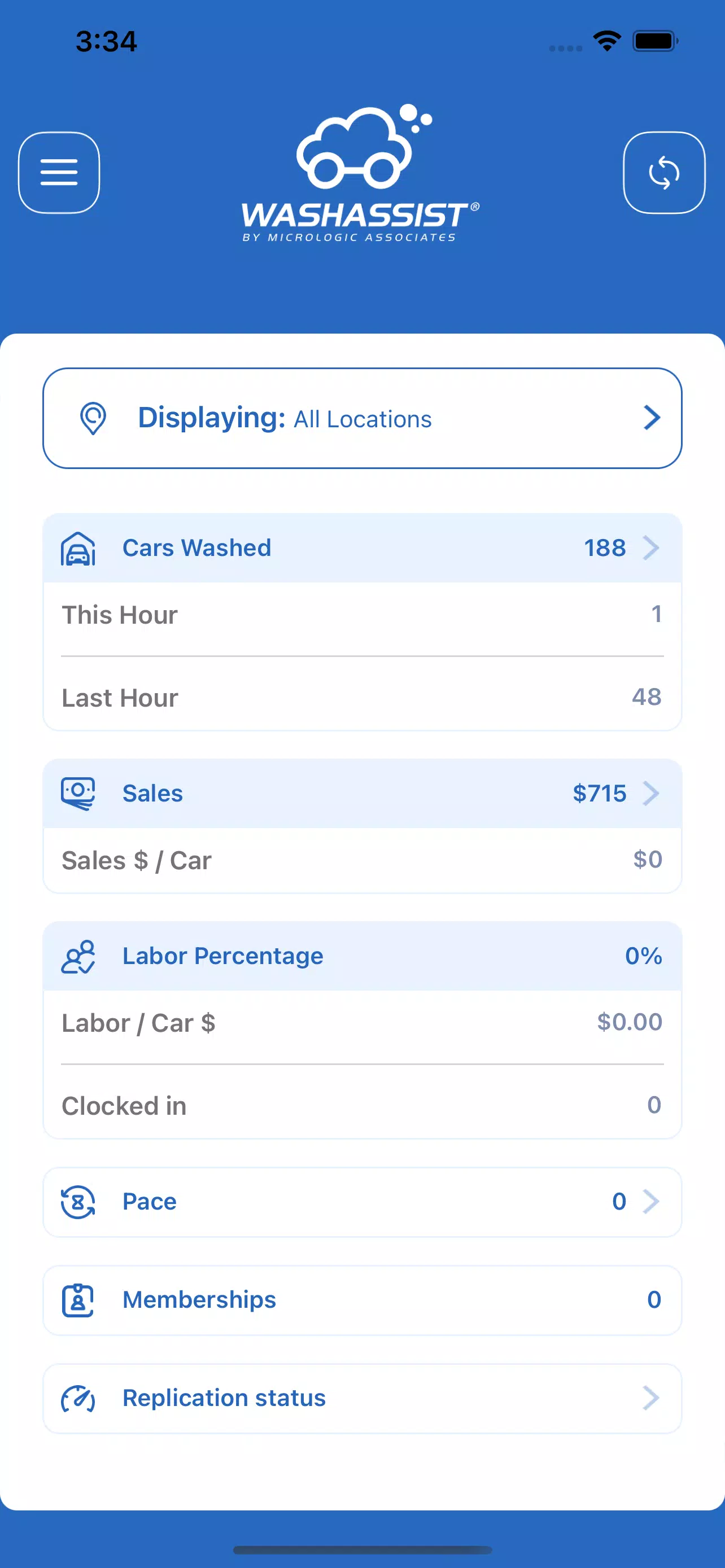 WashAssist Dashboard应用截图第2张