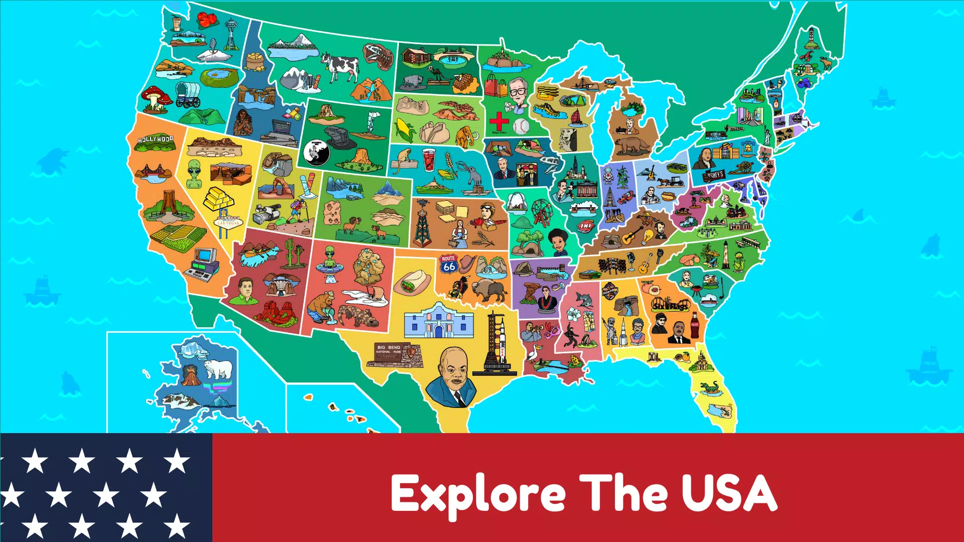 USA Map Kids Geography Games应用截图第1张