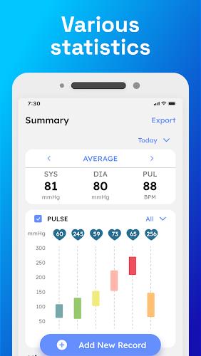 Blood Pressure Monitor App スクリーンショット 2