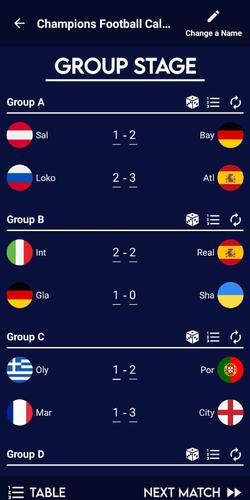 Champions Football Calculator स्क्रीनशॉट 2