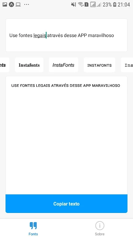 InstaFonts Captura de pantalla 3