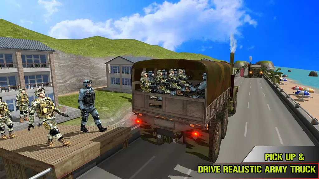 US Army Transporter Truck Game Captura de tela 1