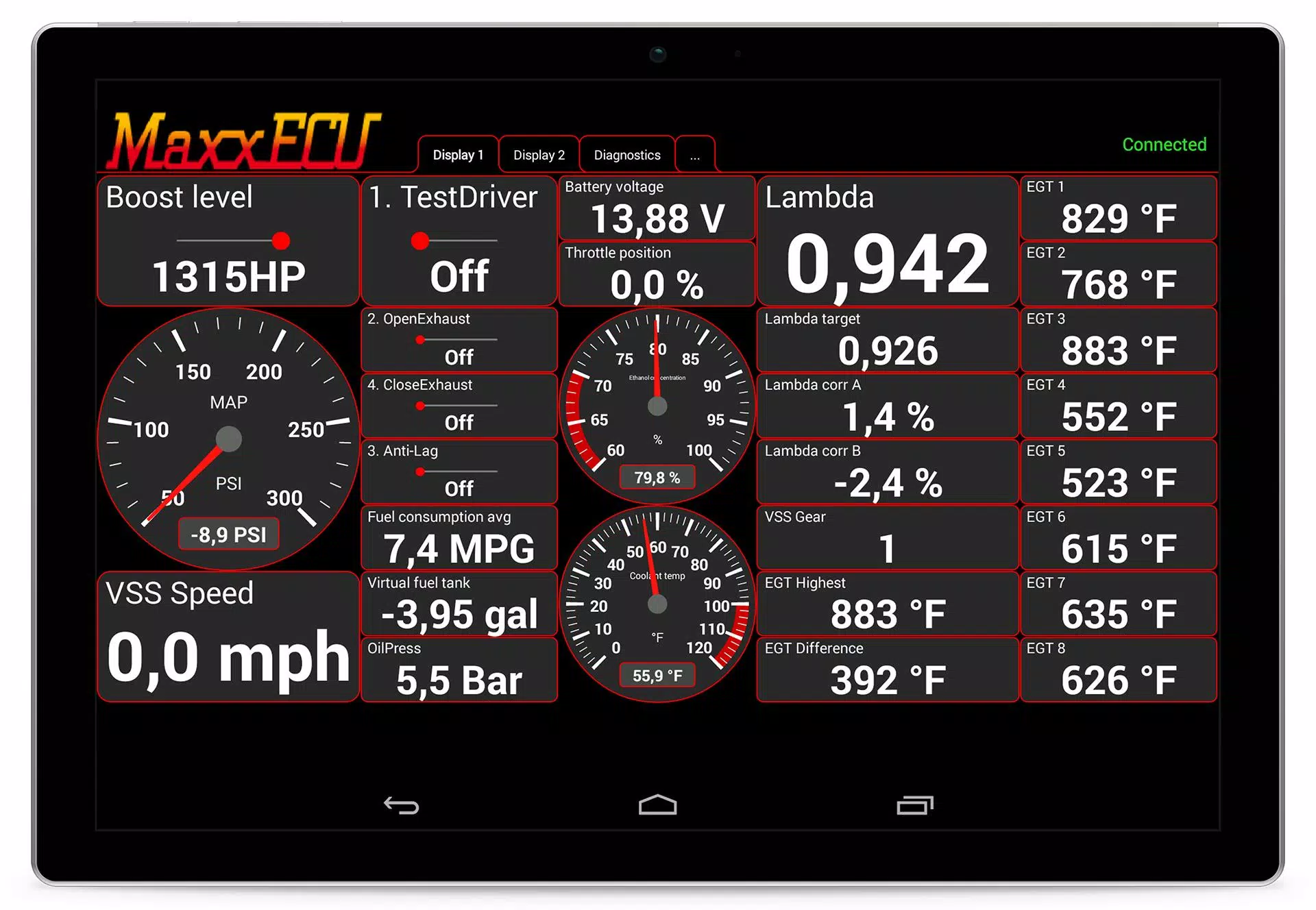 MaxxECU MDash スクリーンショット 3