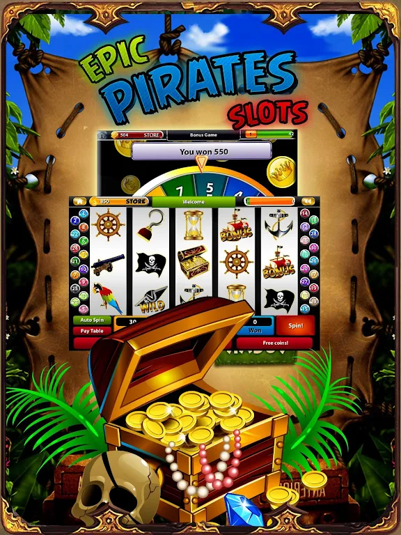 Pirate Treasure Mega Slots スクリーンショット 2