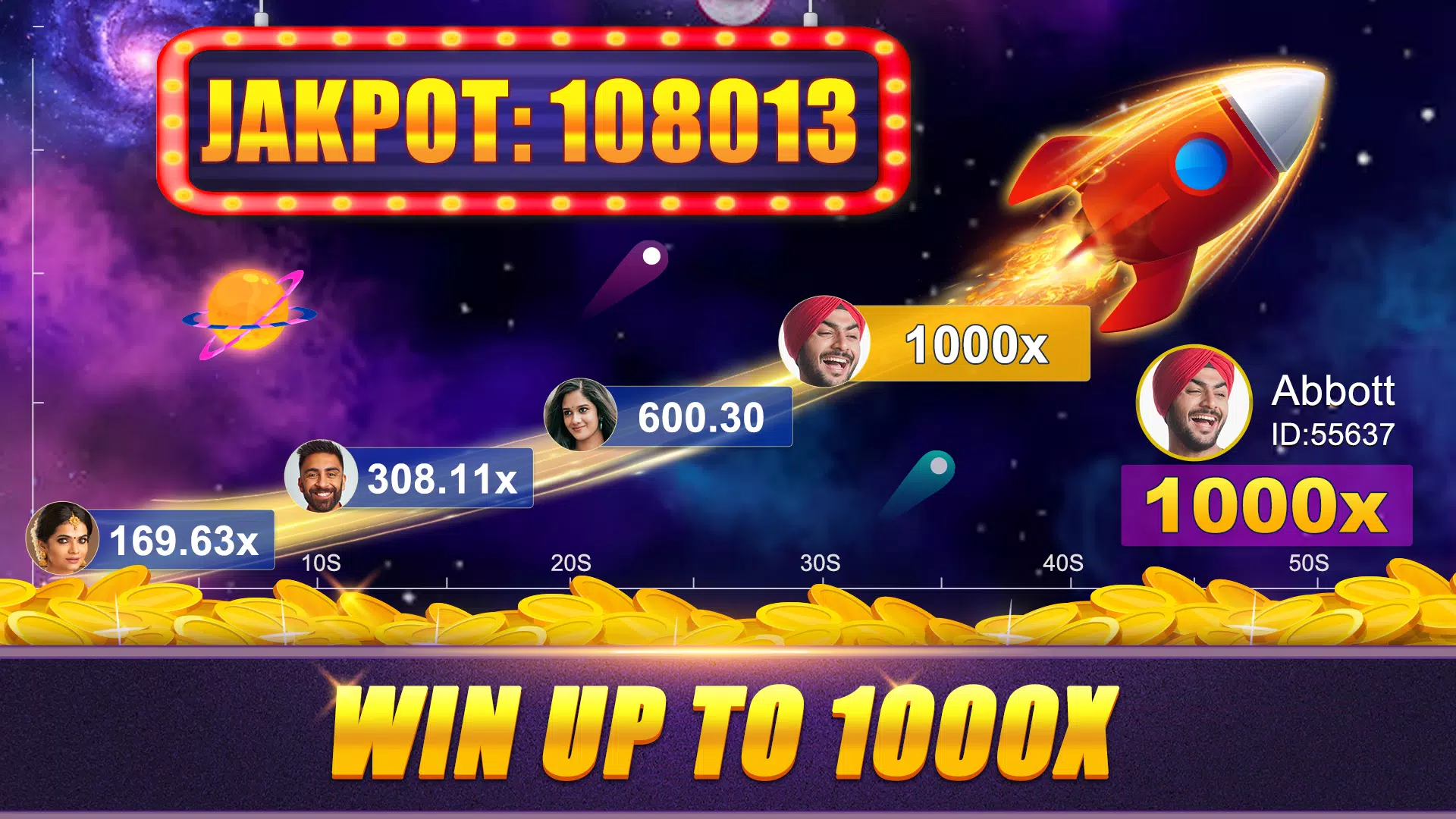 Crash x1000 - Online Poker Captura de pantalla 1