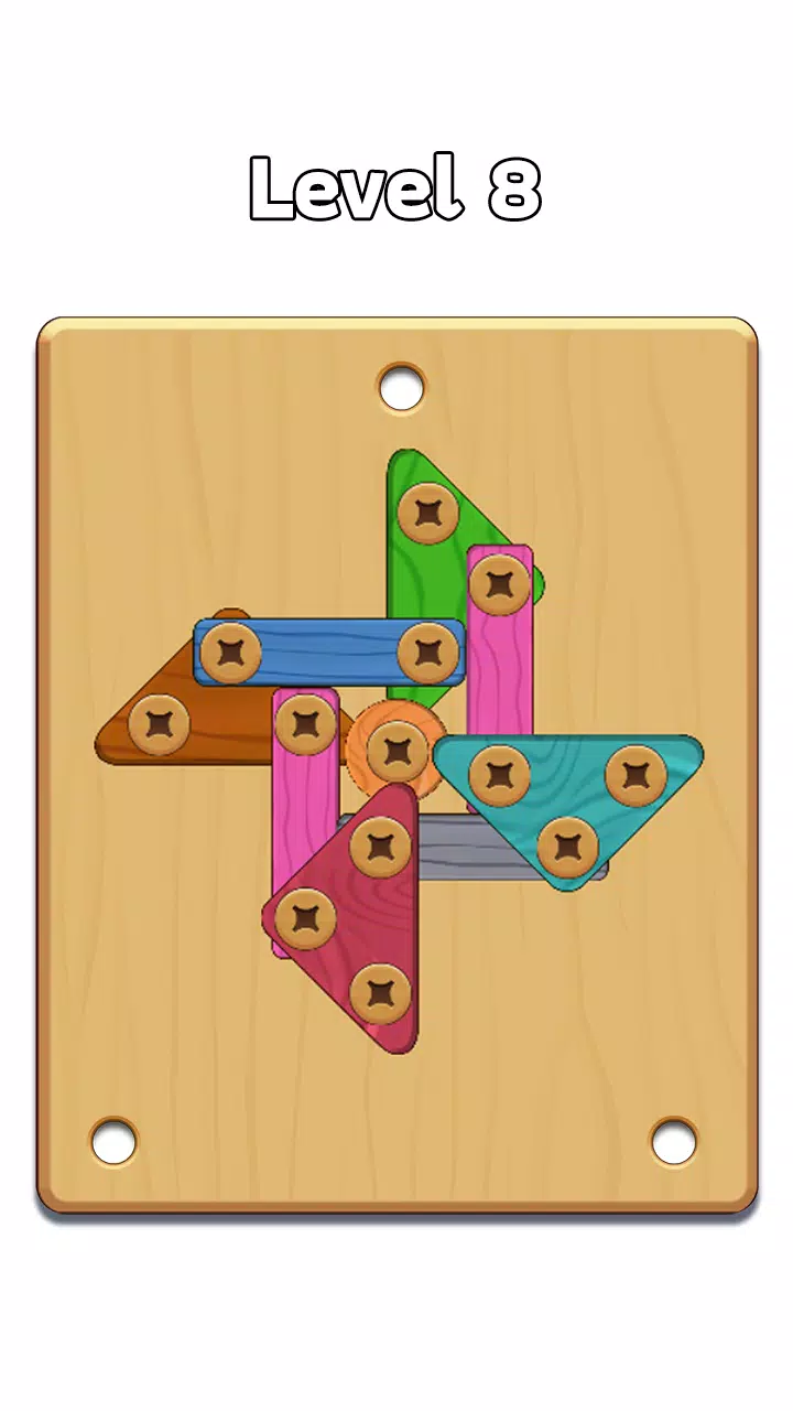 Wood Nuts & Bolt: Screw Puzzle Captura de pantalla 1