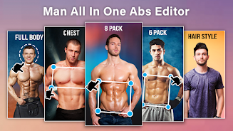 Man Abs Editor: Men Six pack, Скриншот 1