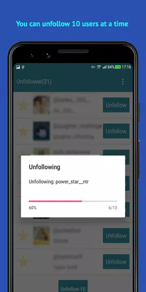 Unfollow Users Cleaner Captura de pantalla 3