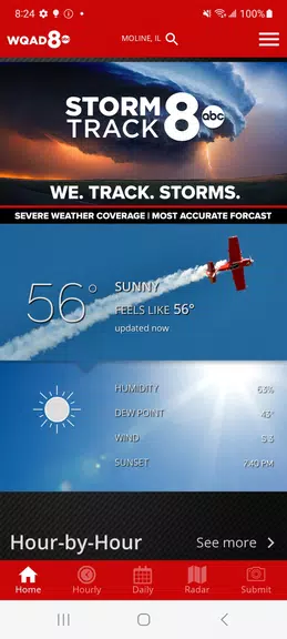 WQAD Storm Track 8 Weather Captura de tela 1