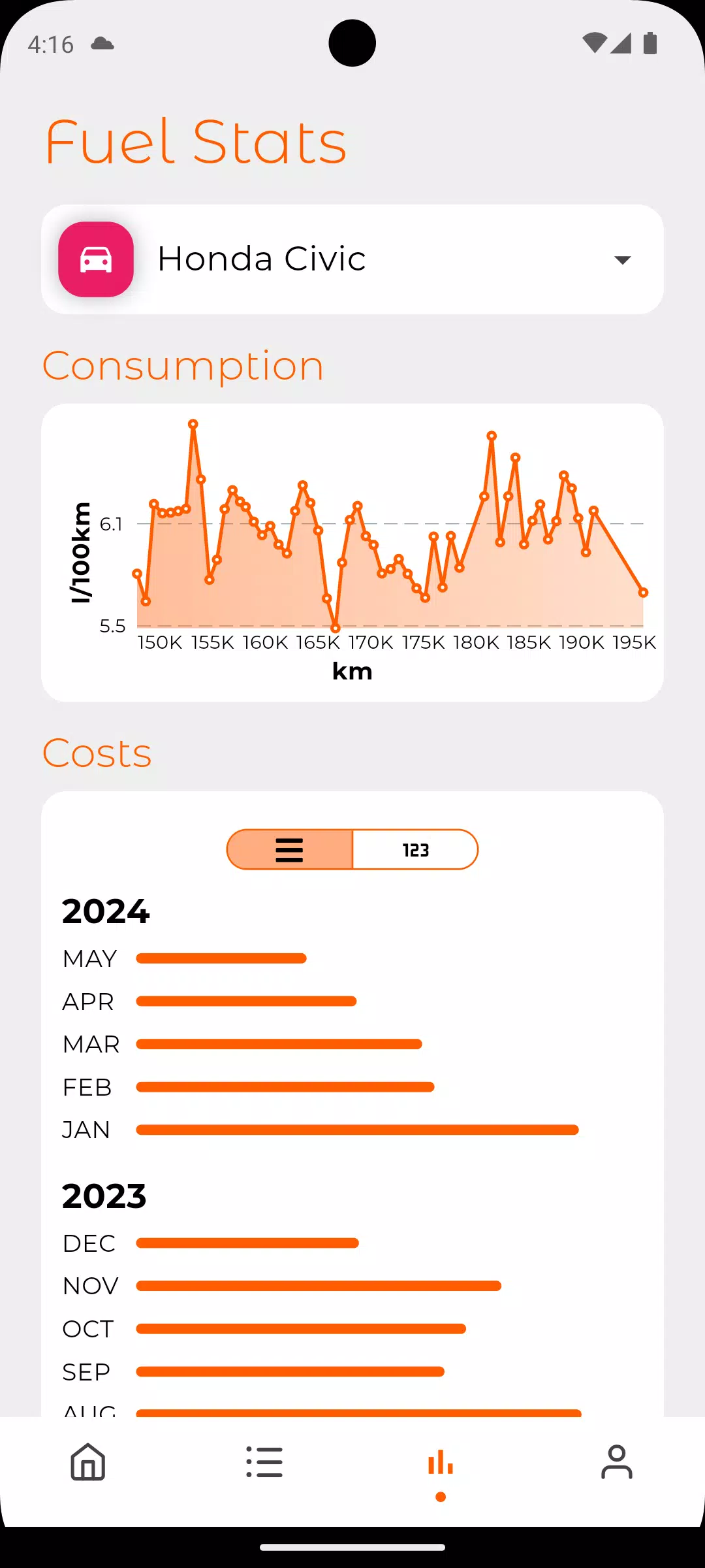 Fuel Log Capture d'écran 3