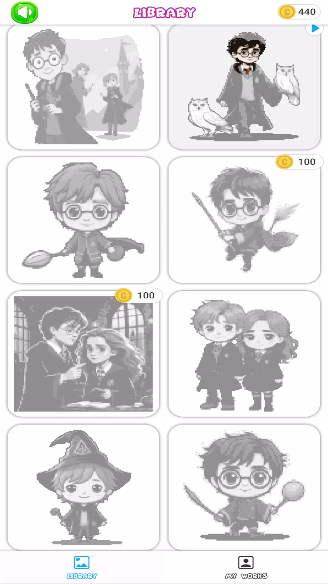 Hogwart Cartoon Pixel Art Captura de pantalla 4