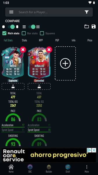 FUTBIN 24 Database & Draft Скриншот 2