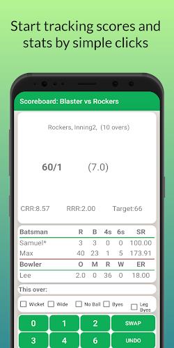 Cricket: Local match scorebook Captura de tela 3