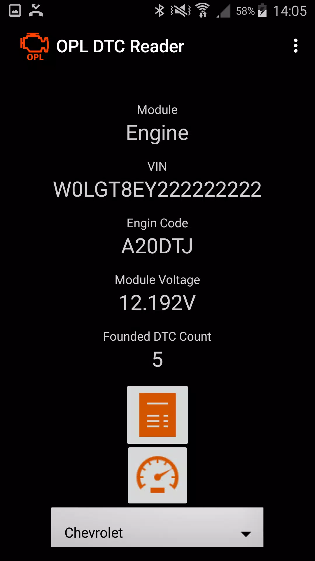 OPL DTC Reader Capture d'écran 2