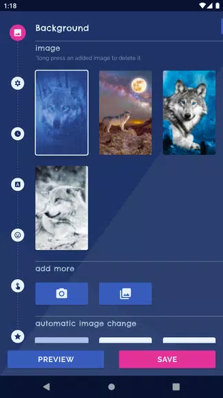 Night Wolf Live Wallpaper Captura de pantalla 1
