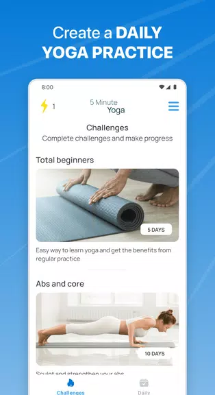 5 Minute Yoga Screenshot 1