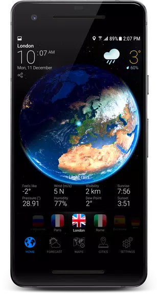 3D EARTH - weather forecast Screenshot 1