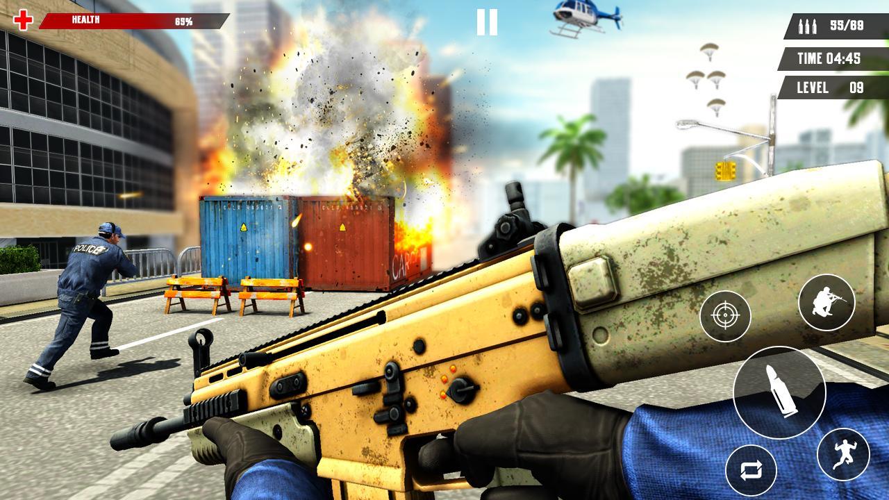 US Police Free Fire - Free Action Game 스크린샷 2