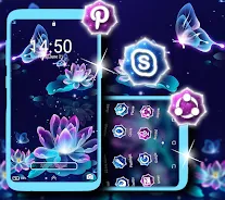 Neon Lotus Launcher Theme應用截圖第4張