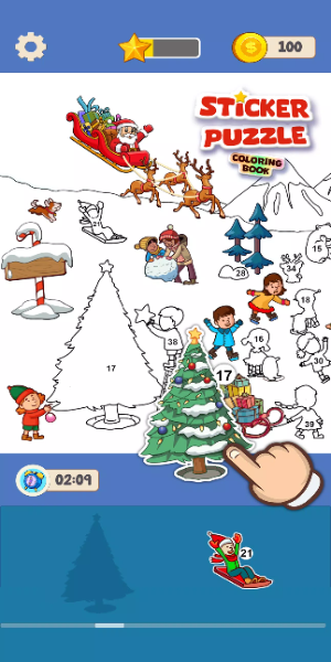 Sticker Puzzle - Coloring Book Capture d'écran 3