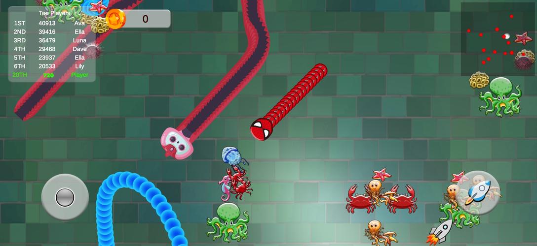 Snake Zone.io Slither Worm स्क्रीनशॉट 2