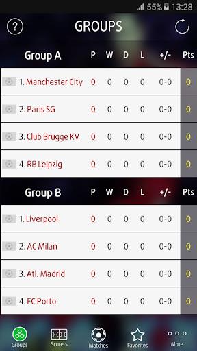 Live Scores for Champions League Screenshot 2