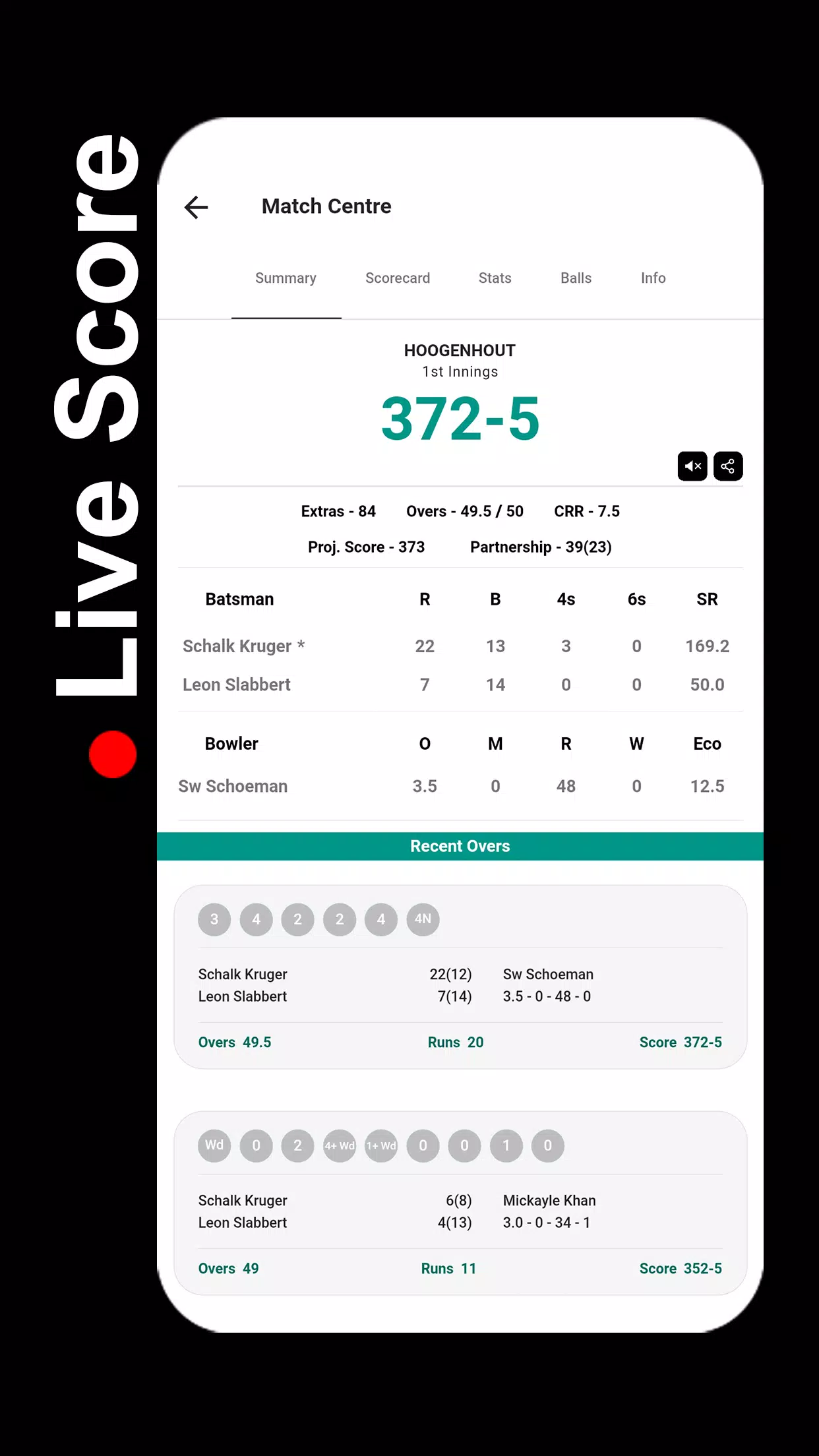 STUMPS - The Cricket Scorer Screenshot 2