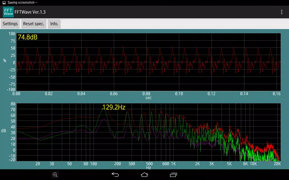 Sound monitor FFTWave स्क्रीनशॉट 2