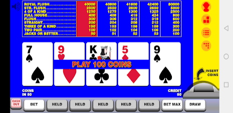 Video Poker with Double Up Capture d'écran 3