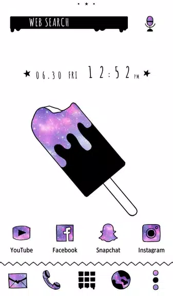 Popsicle Galaxy Theme スクリーンショット 1