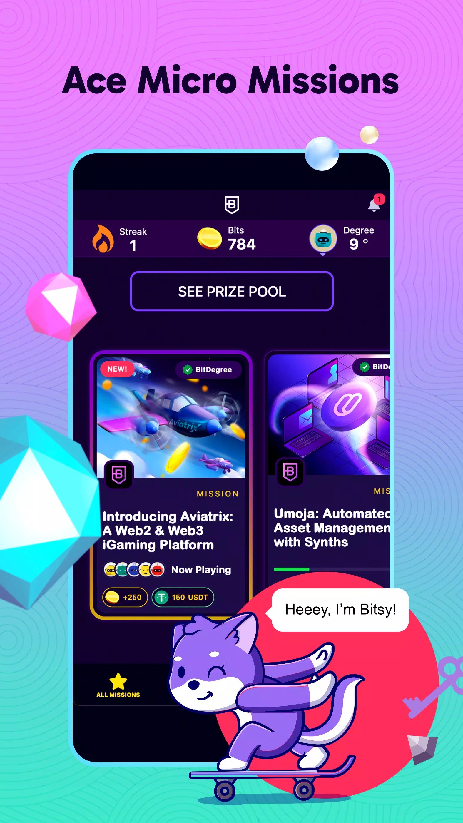 BitDegree: Play & Earn Crypto Screenshot 2