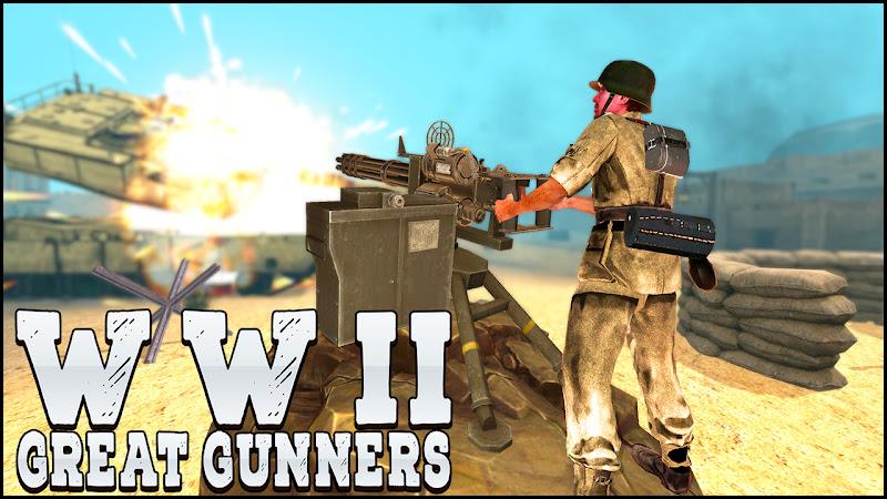 Gunner World War: WW2 Gun Game Captura de tela 1