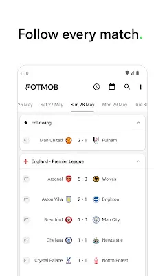 FotMob - Soccer Live Scores Screenshot 1