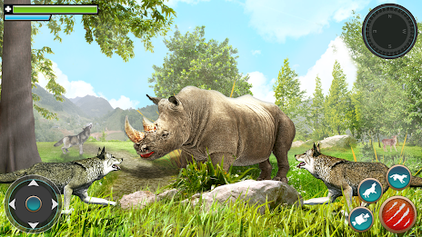 Wild Wolf Games: Animal Sim 3D Captura de pantalla 4