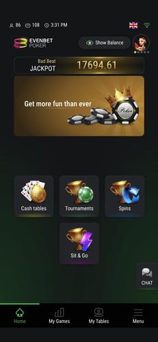 Evenbet Poker Capture d'écran 1