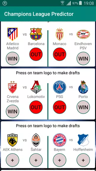 Champions Football Predictor Captura de pantalla 2
