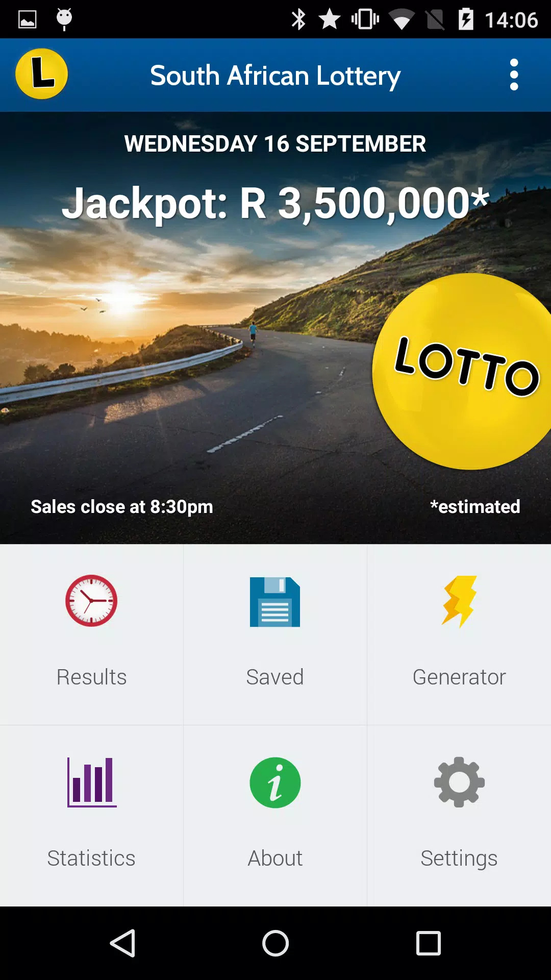 SA Lotto & Powerball Results स्क्रीनशॉट 1