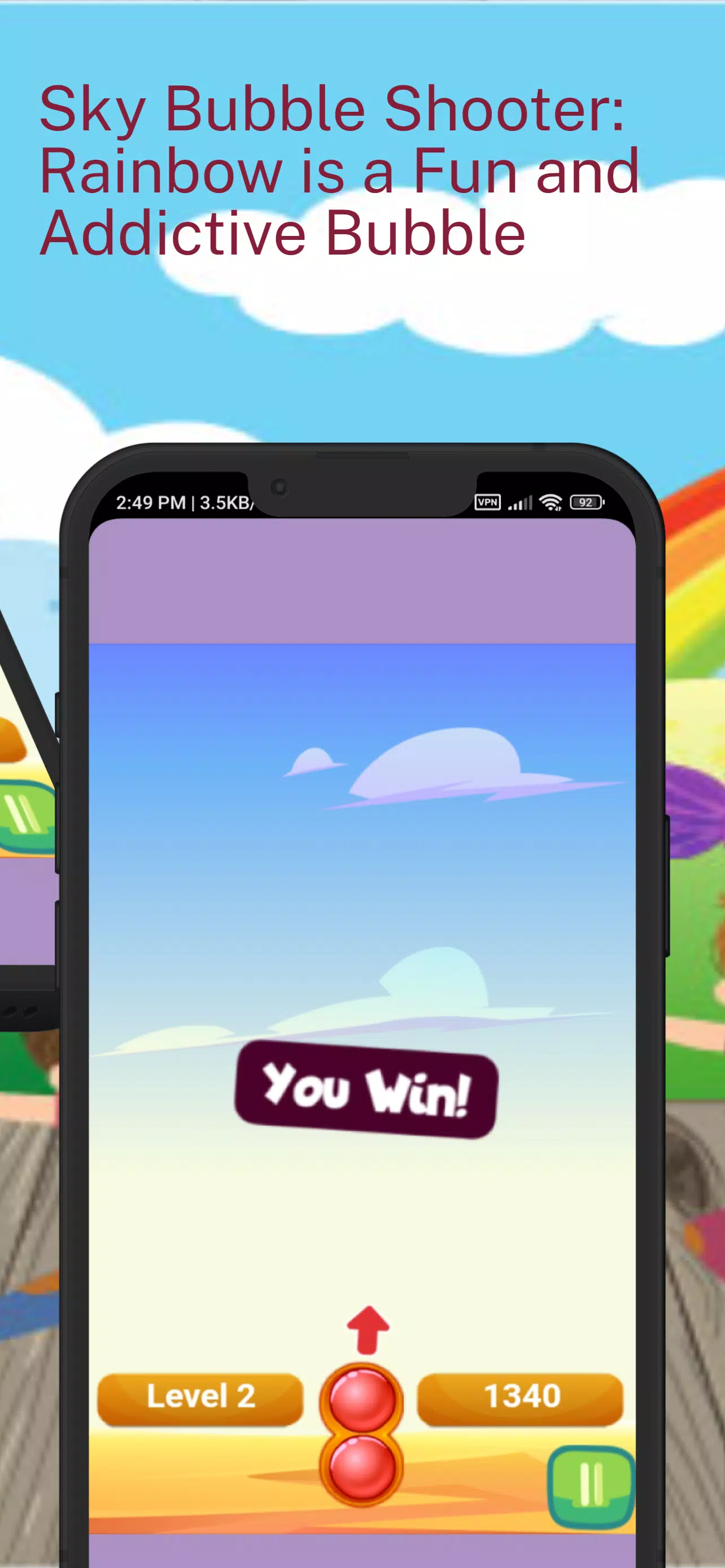 Sky Bubble Shooter : Rainbow Screenshot 3