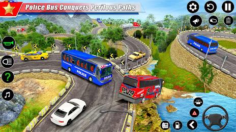 Police Bus Simulator Bus Games Скриншот 4