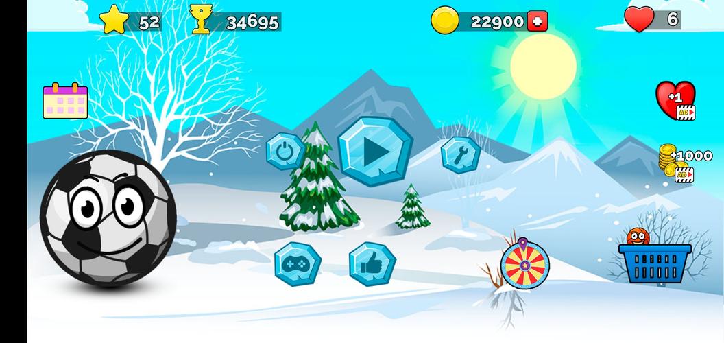 Runner ball 3: winter game स्क्रीनशॉट 4