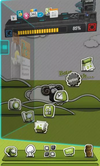 Next Launcher Theme P.Sheep 스크린샷 1
