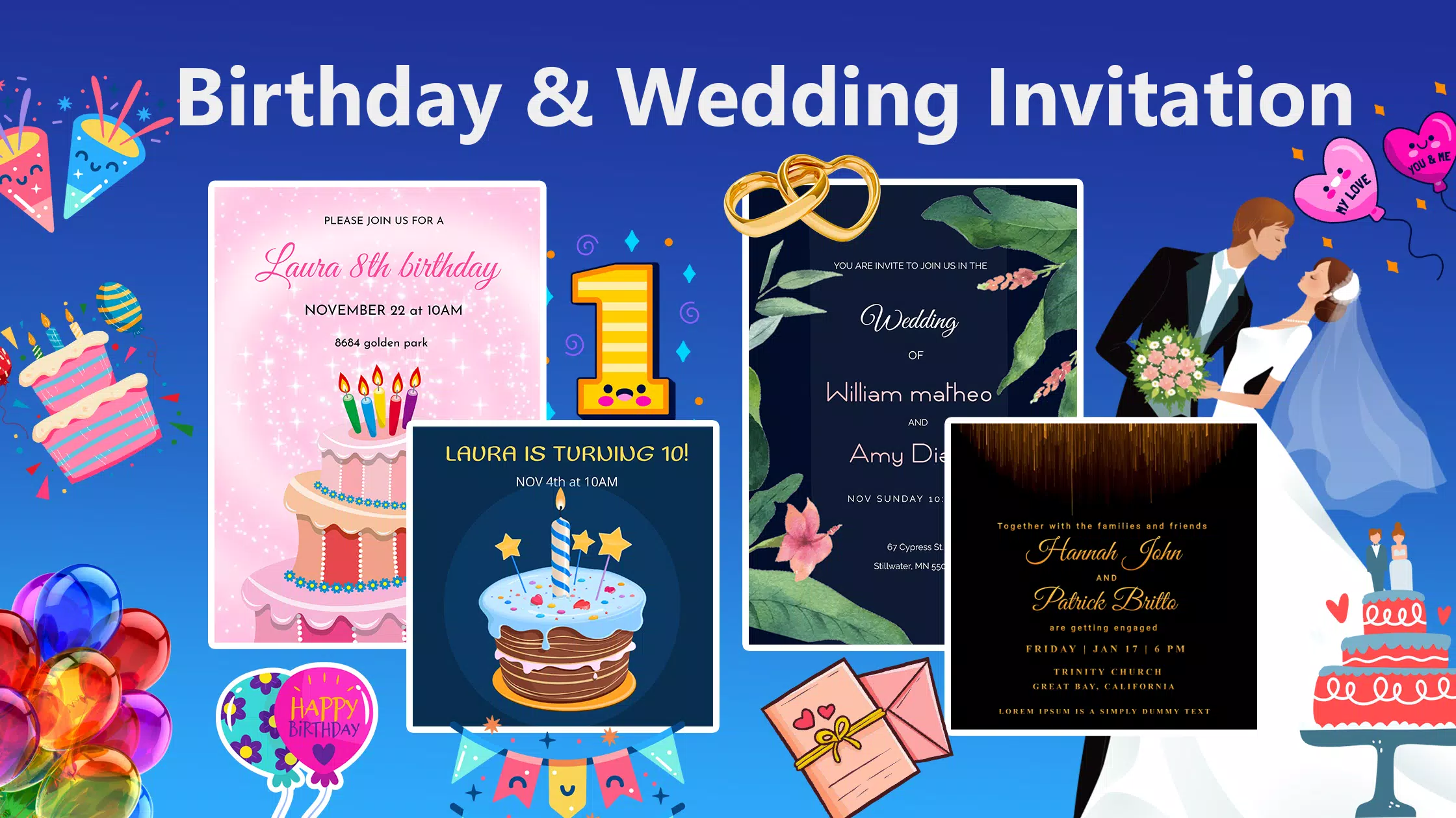 Invitation card Maker, Design स्क्रीनशॉट 2