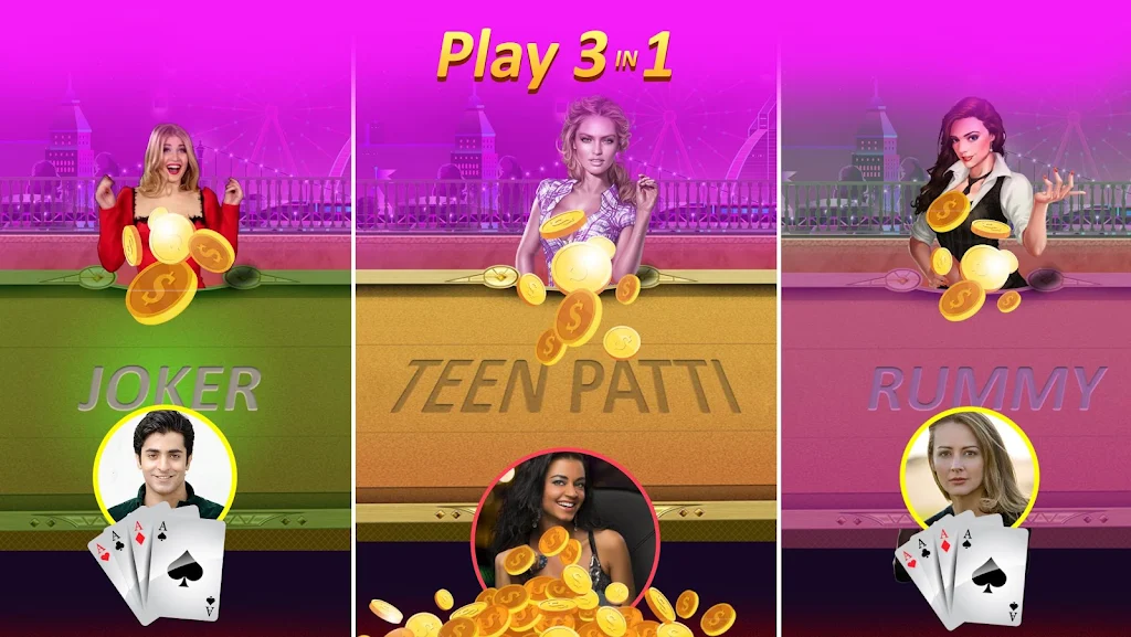 Teen Patti Gold + flash rummy poker callbreak स्क्रीनशॉट 1